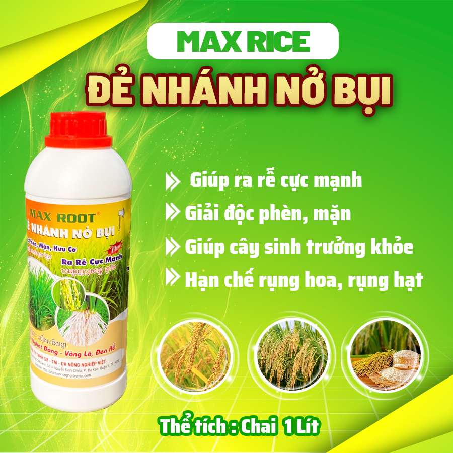 Max Root Đẻ Nhánh Nở Bụi – Chai 1L