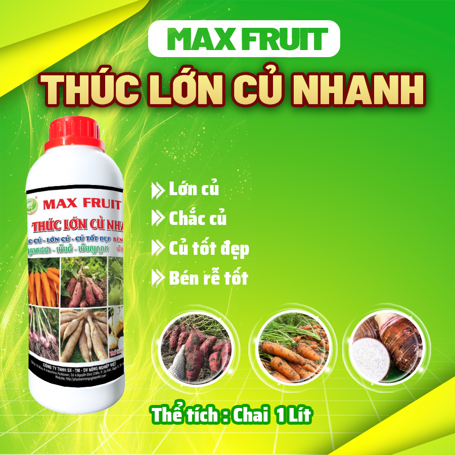 Phân bón Max Fruit Thúc Lớn Củ Nhanh – Chai 1L