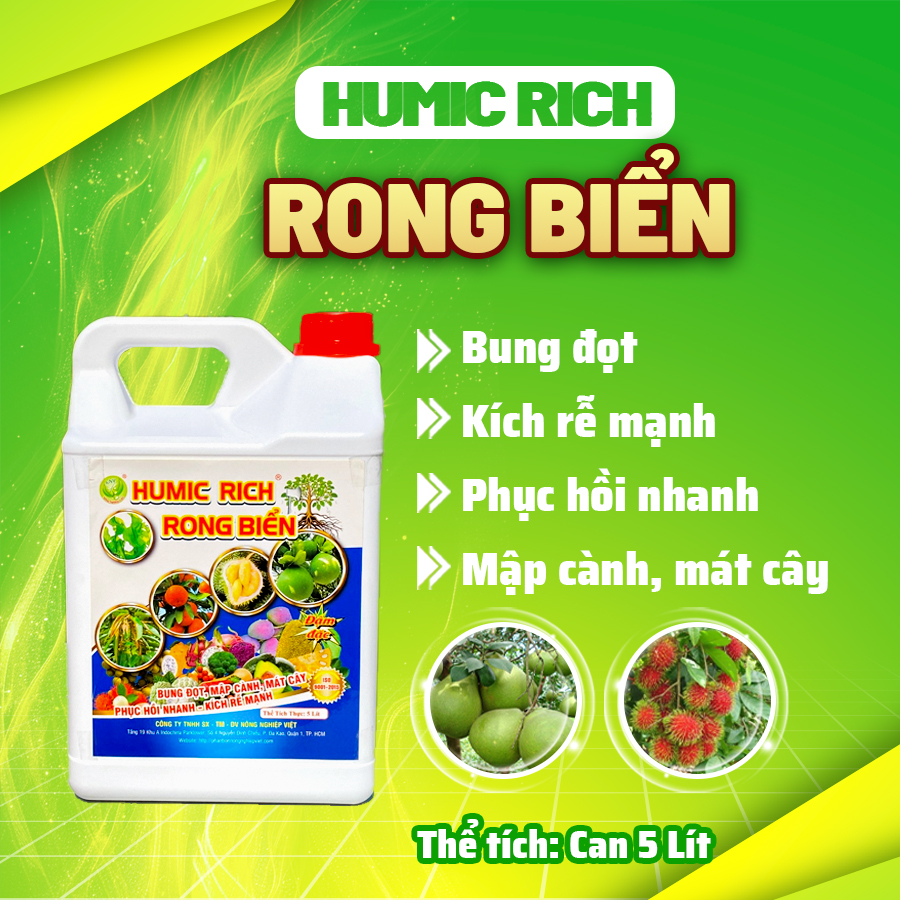 Phân bón Humic Rich Rong Biển – Can 5 Lít